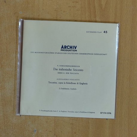 [402026] FORSCHUNGSBEREICH - DAS ITALIENISCHE SEICENTO - EP