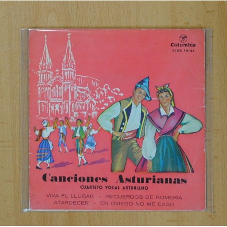 CANCIONES ASTURIANAS - CUARTETO VOCAL ASTURIANO - VIVA EL LLUGAR - SINGLE