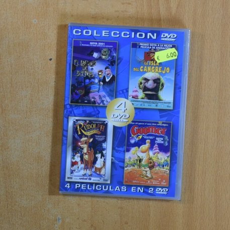 EL LADRON DE SUEÑOS / LA ISLA DEL CANGREJO / RUDOLPH / GOOMER - DVD