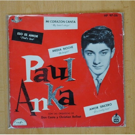 [213533] PAUL ANKA - MI CORAZON CANTA + 3 - EP