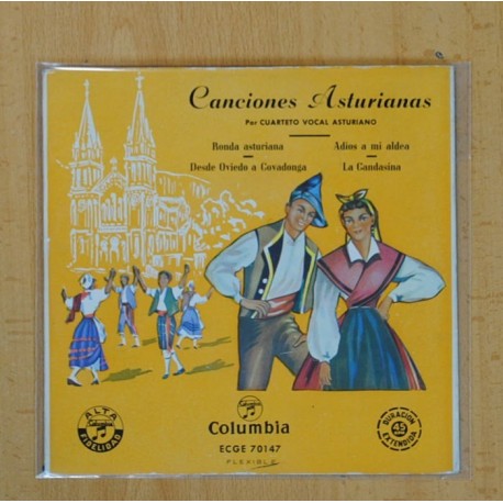 CUARTETO VOCAL ASTURIANO - CANCIONES ASTURIANAS 4 CANCIONES - EP