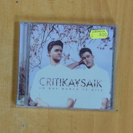 RITIKA Y SAIK - LO QUE NUNCA TE DIJE - CD