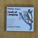 PHILIP GLASS - BOOK OF LONGING - CD