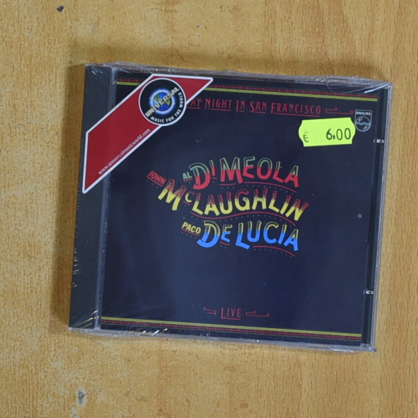 AL DI MEOLA / JOHN MCLAUGHLIN / PACO DE LUCIA - LIVE - CD