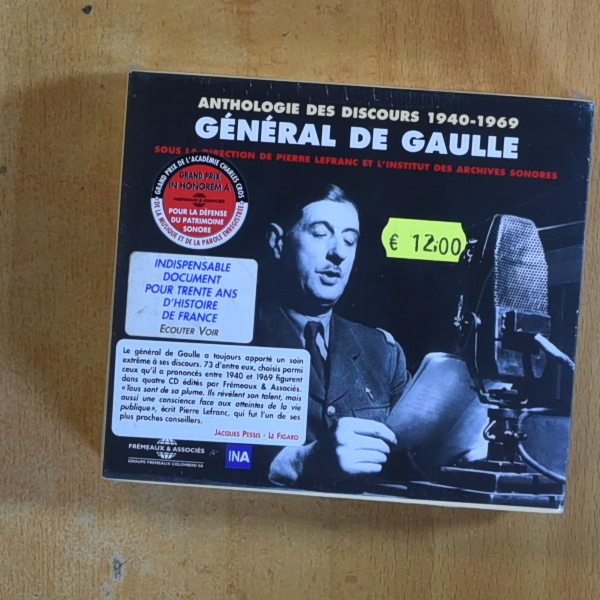 [416457] VARIOS - ANTHOLOGIE DES DISCOURS 1940 / 1969 GENERAL DE GAULLE - CD