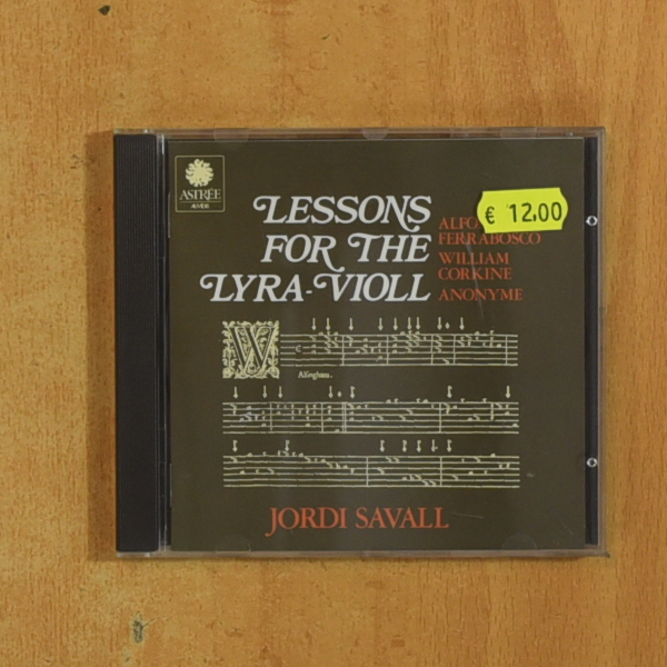 [419030] JORDI SAVALL - LESSONS FOR THE LYRA VIOLL - CD