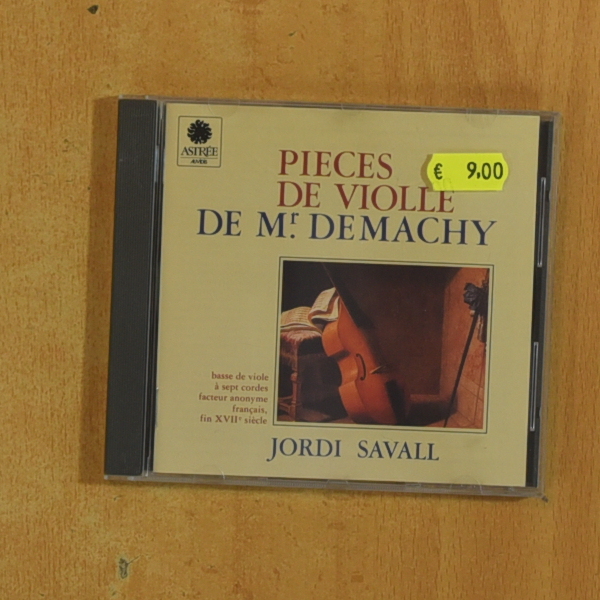 JORDI SAVALL - PIECES DE VIOLLE DE MR DE MACHY - CD