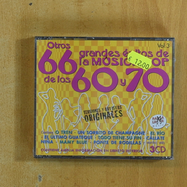 VARIOS - OTROS 66 GRANDES EXITOS DE LA MUSICA POP DE LOS 60 Y 70 - CD
