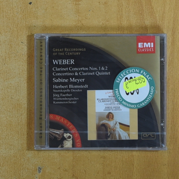 WEBER - CLARINET CONCERTOS NOS 1 & 2 / CONCERTINO & CLARINET QUINTET - CD