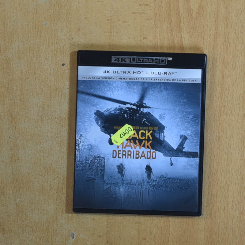 BLACK HAWK DERRIBADO 4K - BLURAY