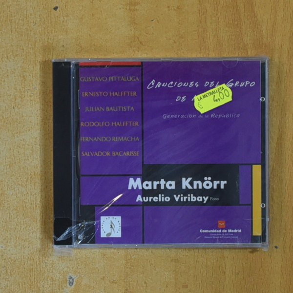 MARTA KNORR / AURELIO VIRIBAY - CANCIONES DEL GRUPO DE MADRID - CD