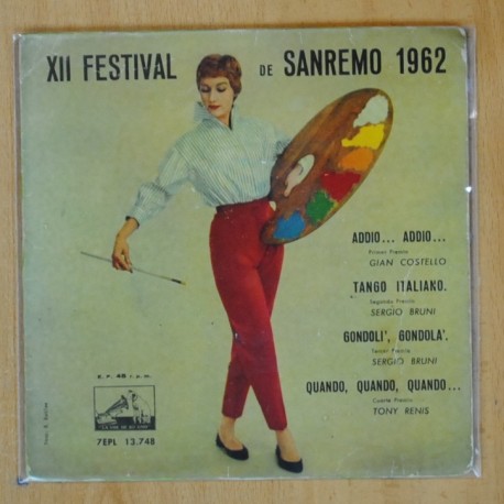 [264124] VARIOS - FESTIVAL DE SAN REMO 1962 - EP