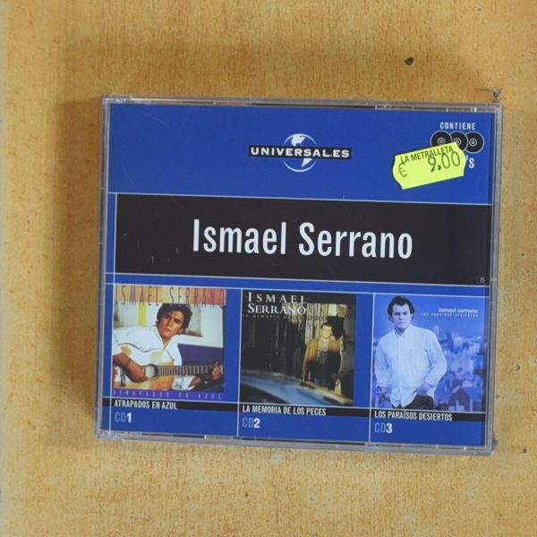 ISMAEL SERRANO - ATRAPADOS EN AZUL  / LA MEMORIA DE LOS PECES / LOS PARAISOS DESIERTOS - CD