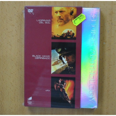 LAGRIMAS DEL SOL / BLACK HAWK DERRIBADO / XXX - DVD